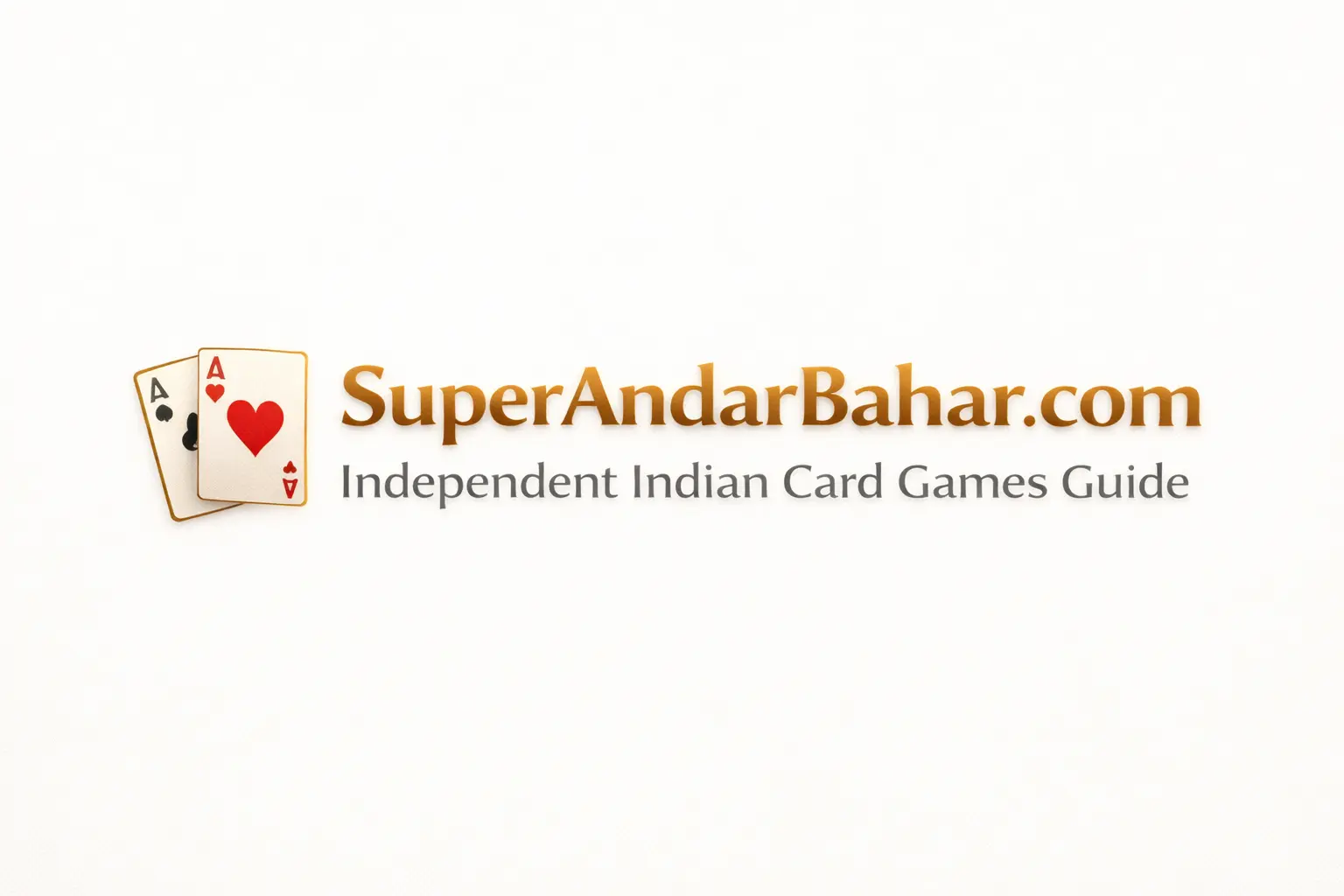 SuperAndarBahar.com logo and tagline on a clean background representing an independent card games guide
